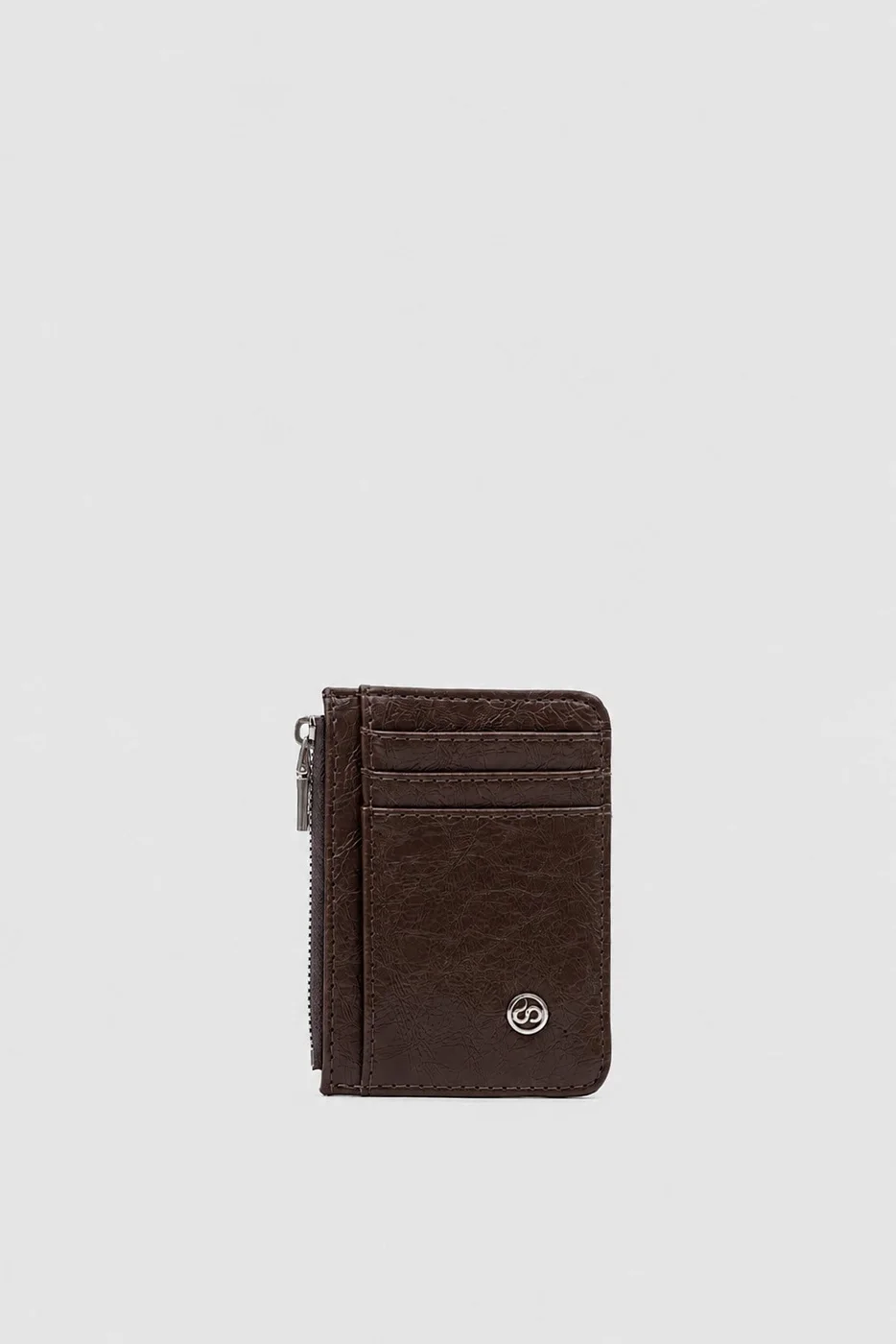Faux leather card holder Faux leather card holder in dark brown