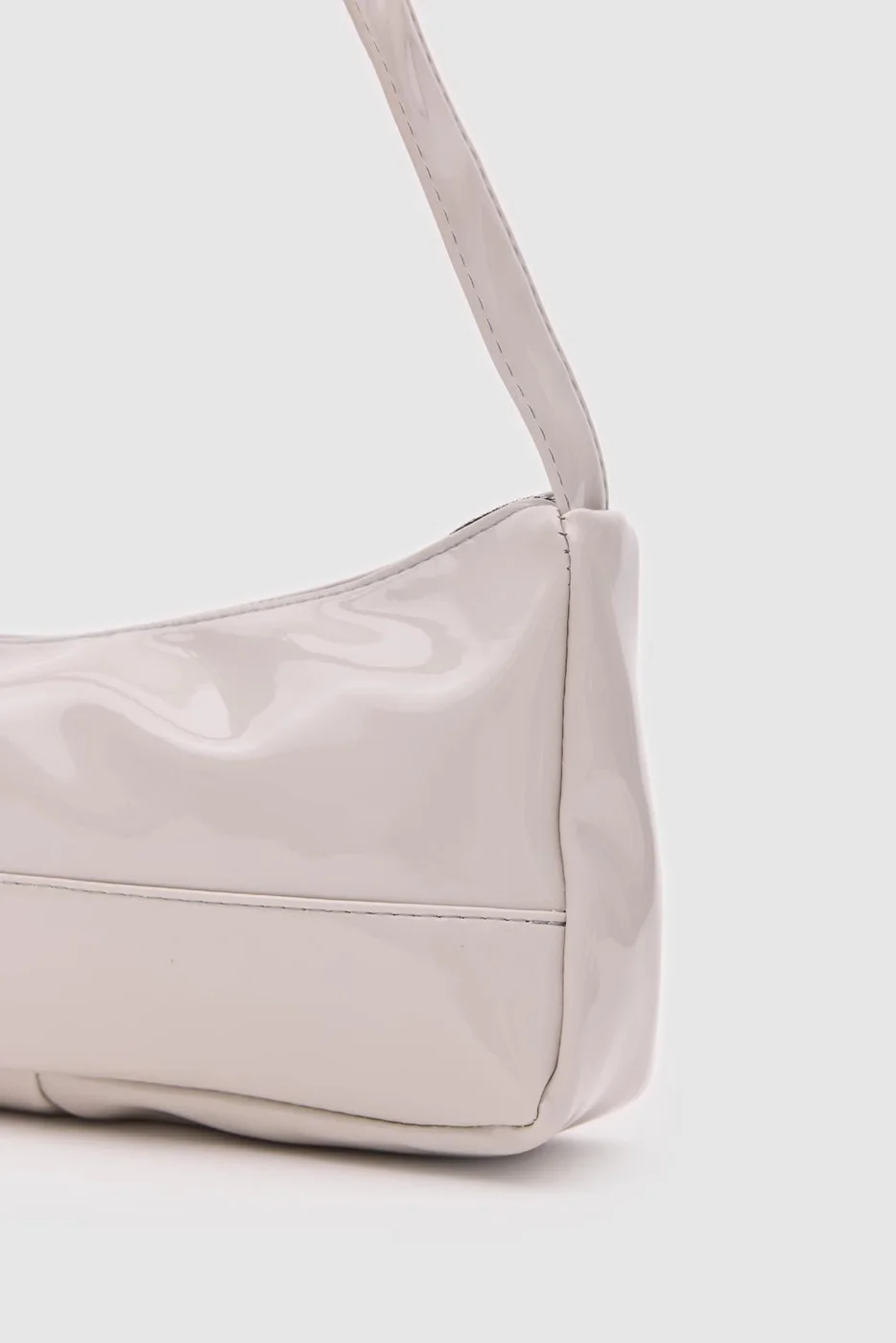 faux leather baguette bag