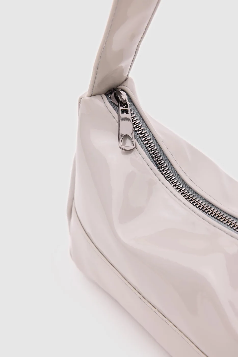 faux leather baguette bag