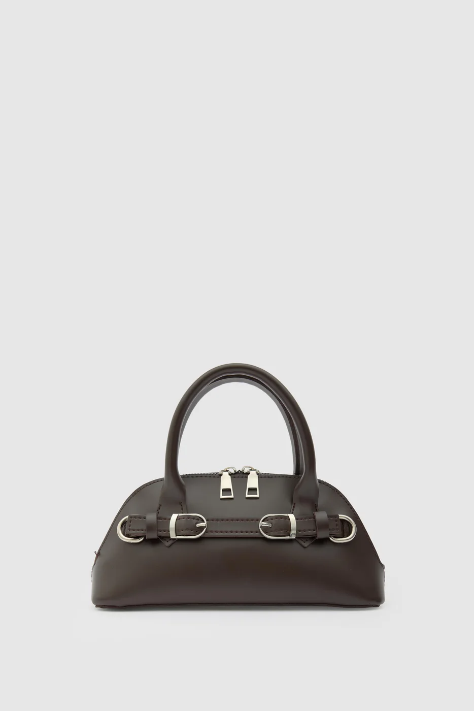 Faux leather crossbody bag Faux leather crossbody bag in dark brown