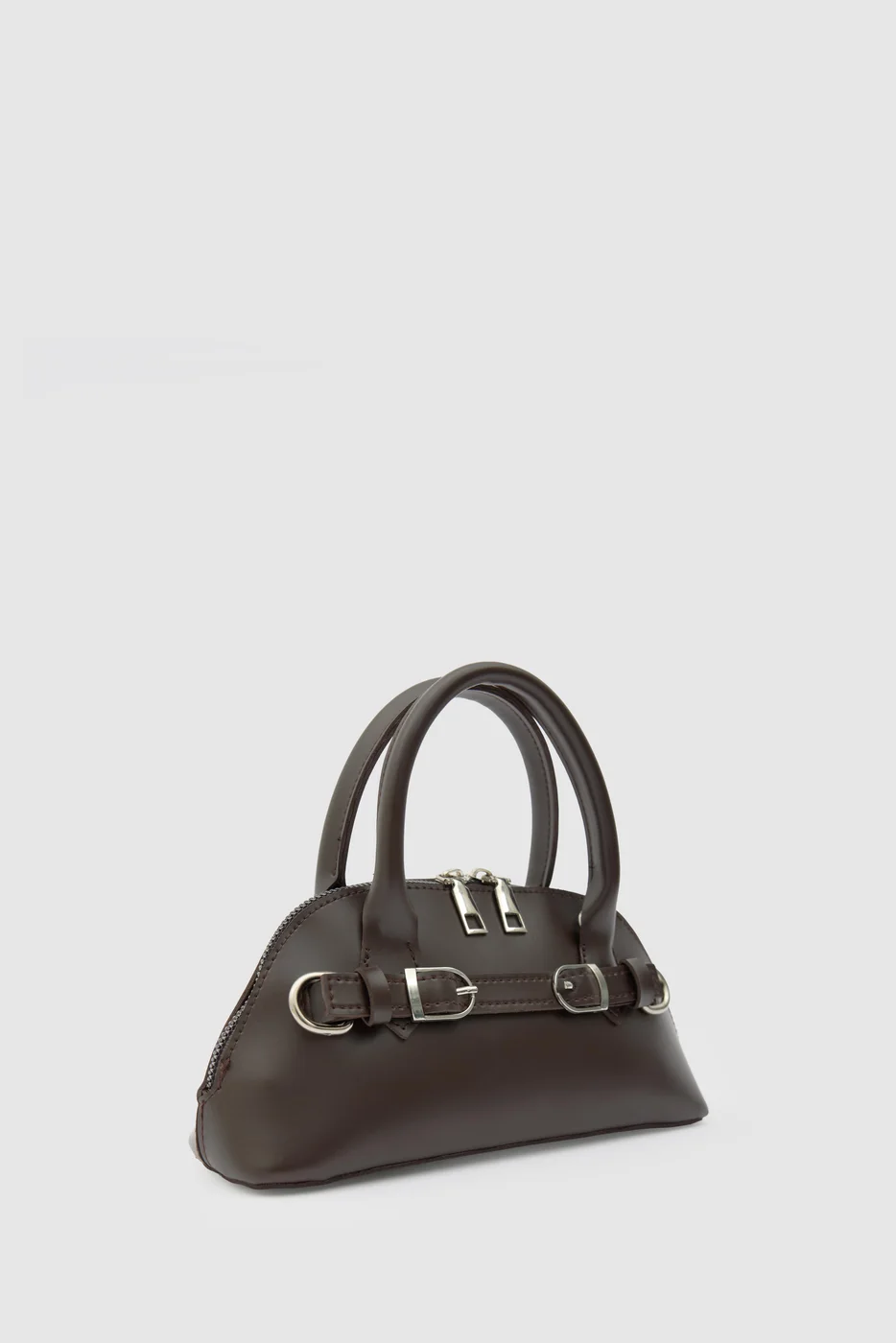 Faux leather crossbody bag Faux leather crossbody bag in dark brown