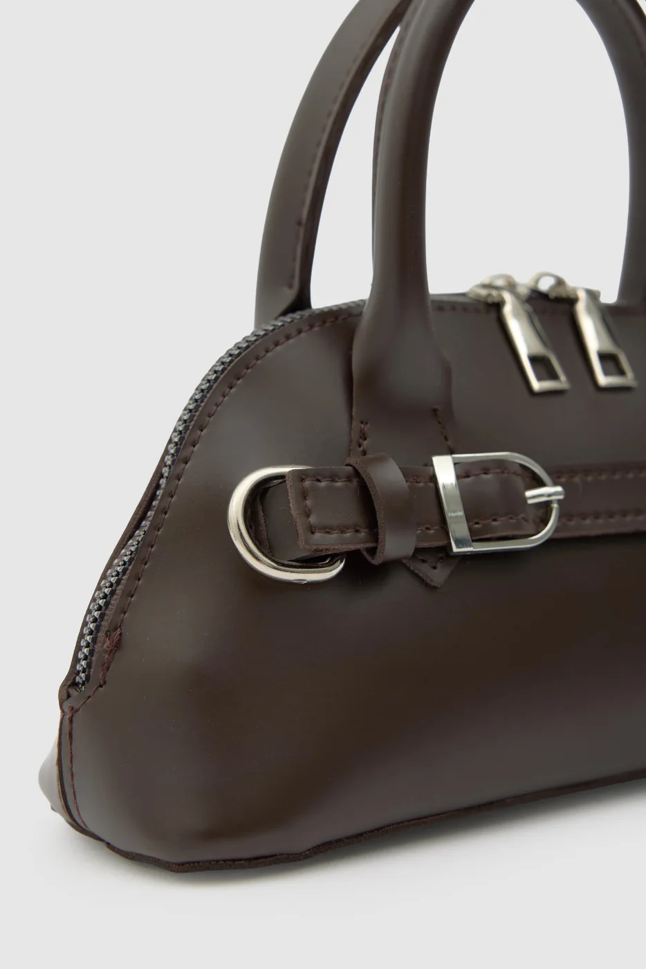 Faux leather crossbody bag Faux leather crossbody bag in dark brown