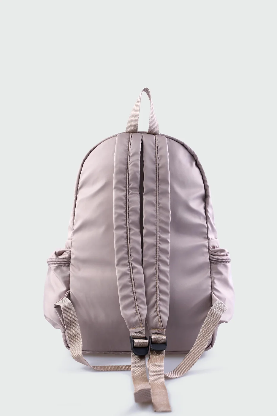 Faux leather backpack for women in taupe