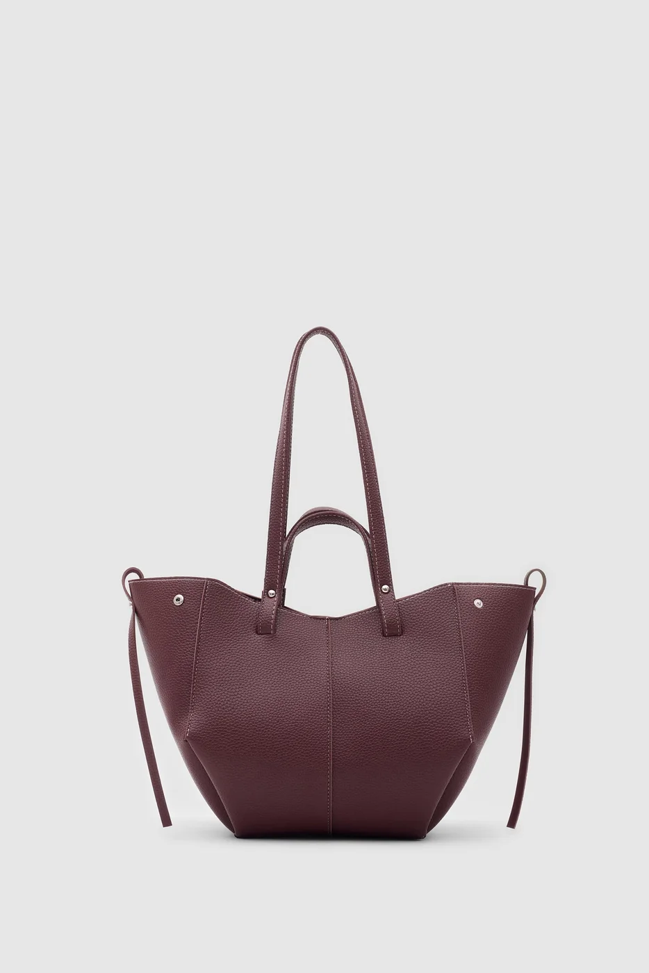faux leather shoulder bag faux leather shoulder bag in burgundy
