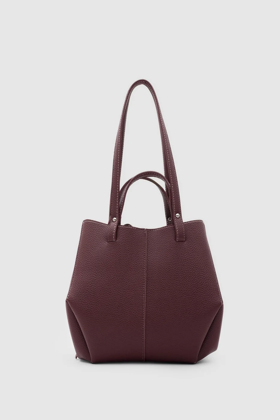 faux leather shoulder bag faux leather shoulder bag in burgundy