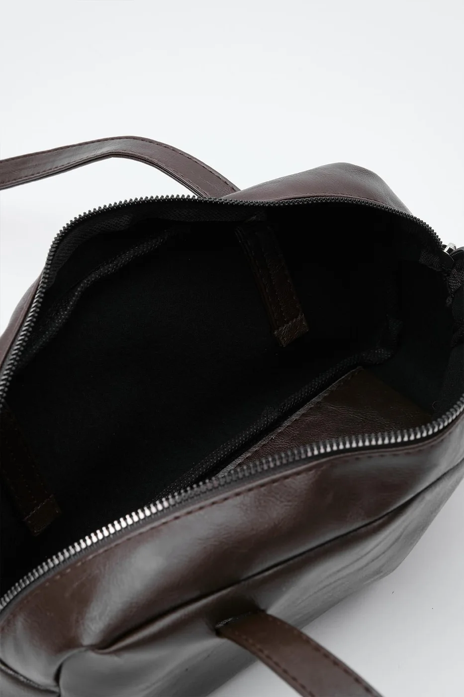 Faux leather baguette bag Faux leather baguette bag in dark brown