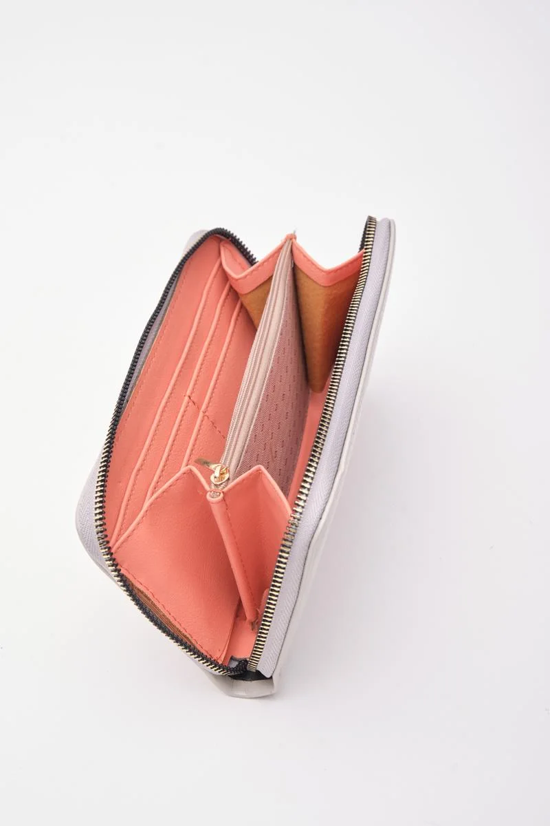 Faux leather wallet with stylish design