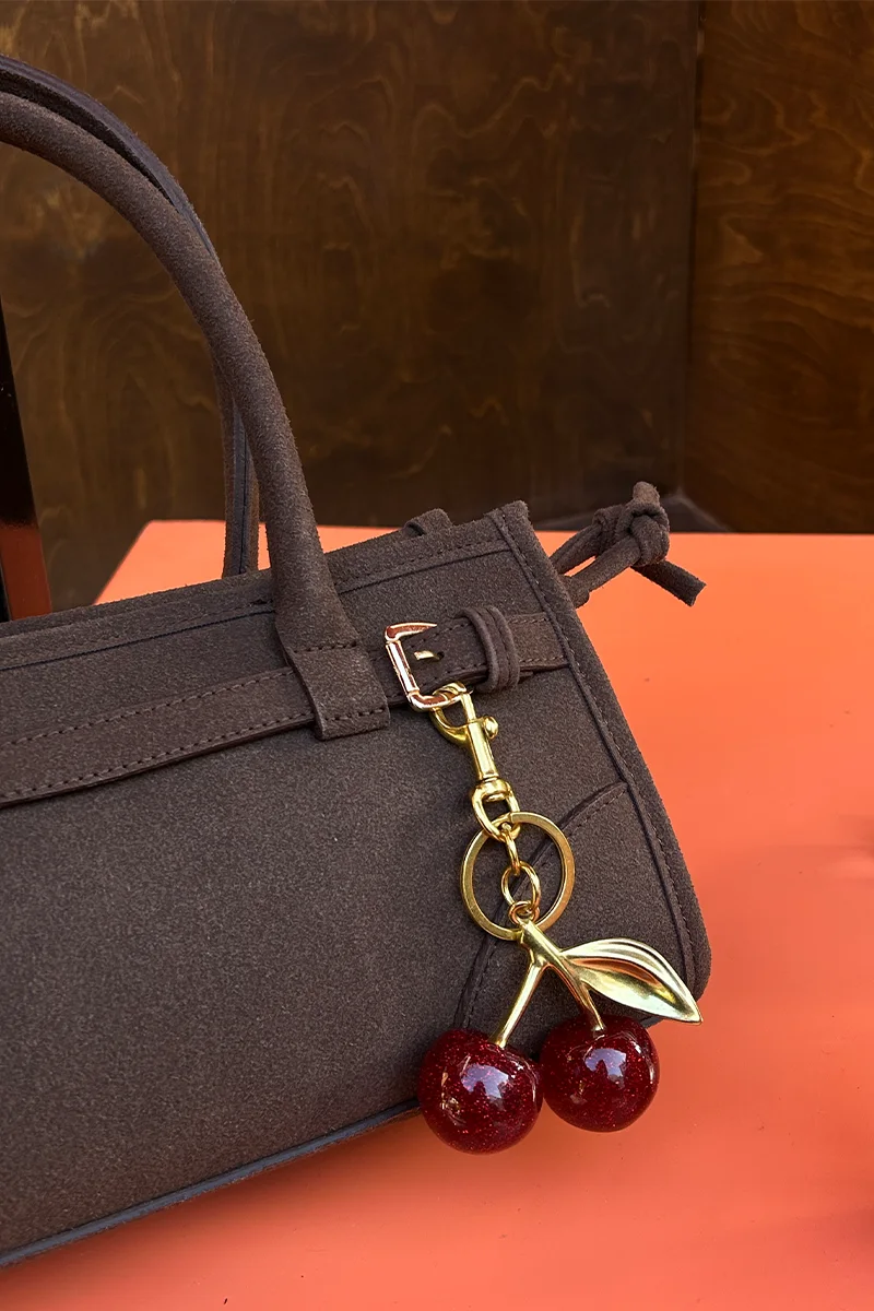 Cherry bag charm Cherry bag charm in red
