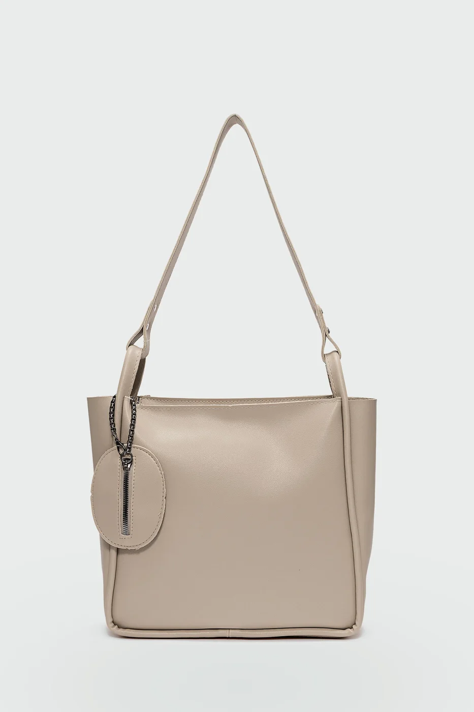 Faux leather shoulder bag Faux leather shoulder bag in beige