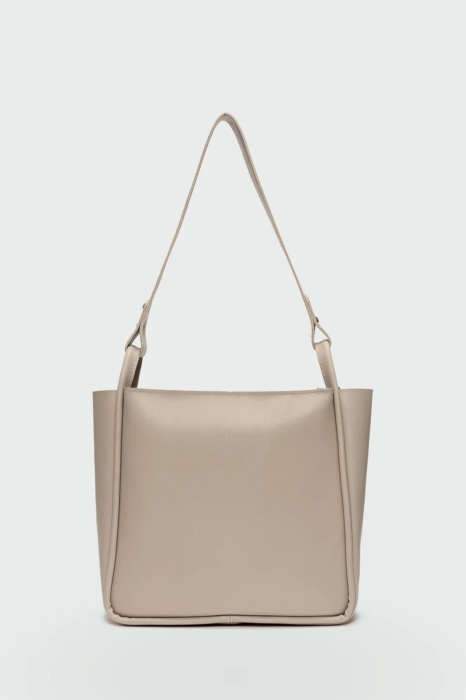 Faux leather shoulder bag Faux leather shoulder bag in beige