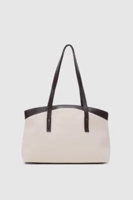 canvas tote bag for beach outings in brown