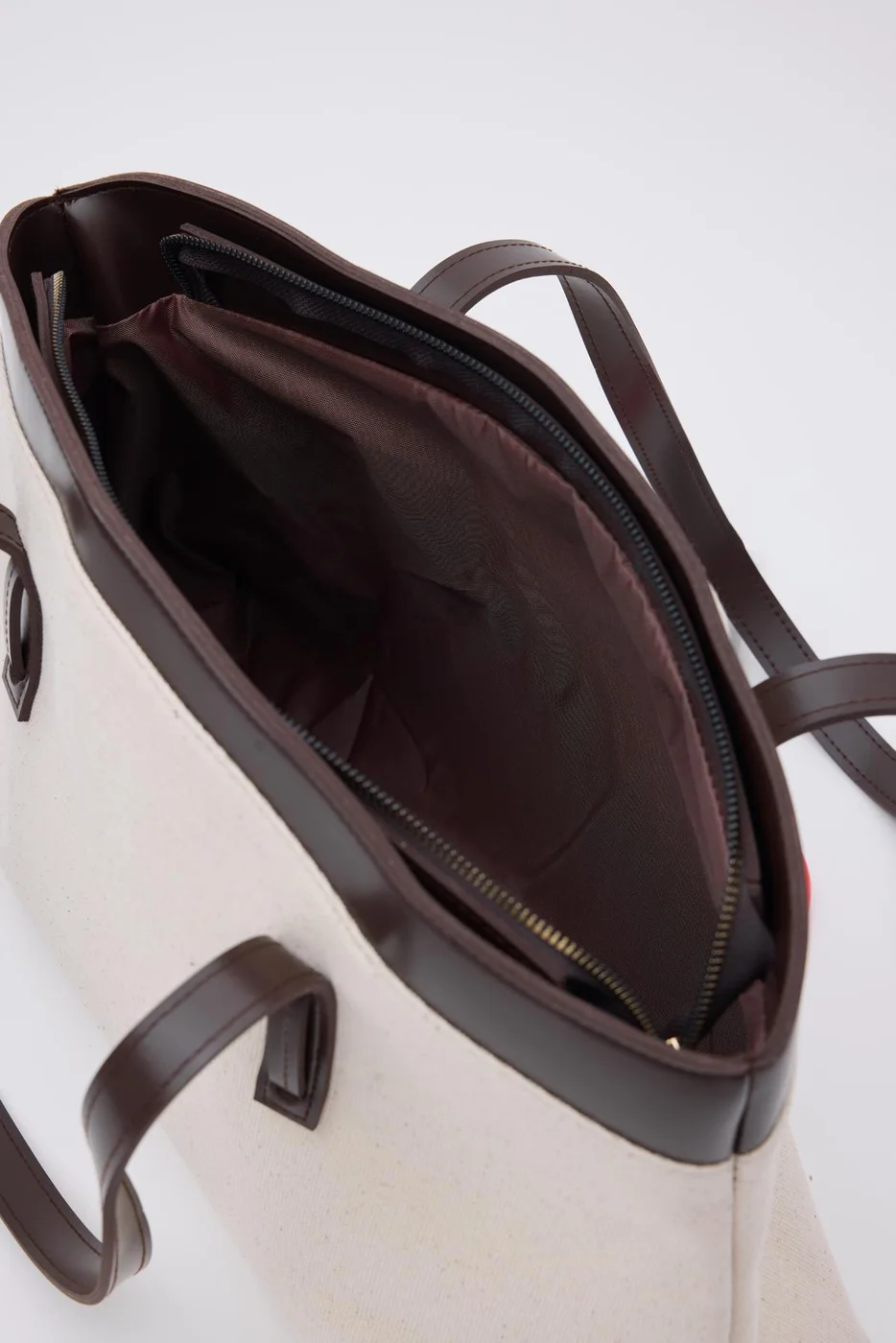 canvas tote bag for beach outings in brown