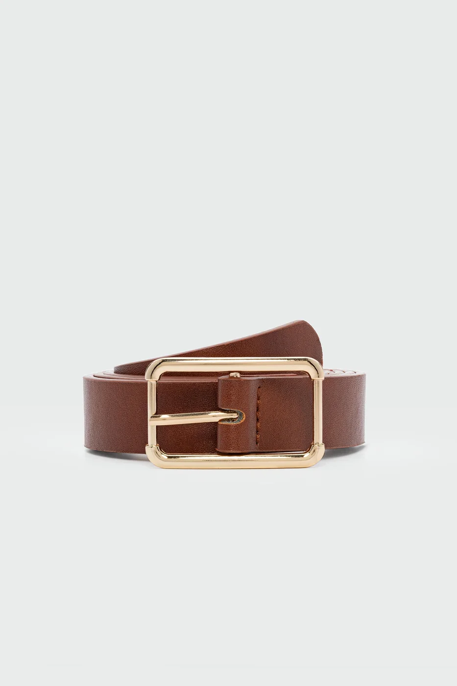 faux leather belt with buckle faux leather belt with buckle in tan