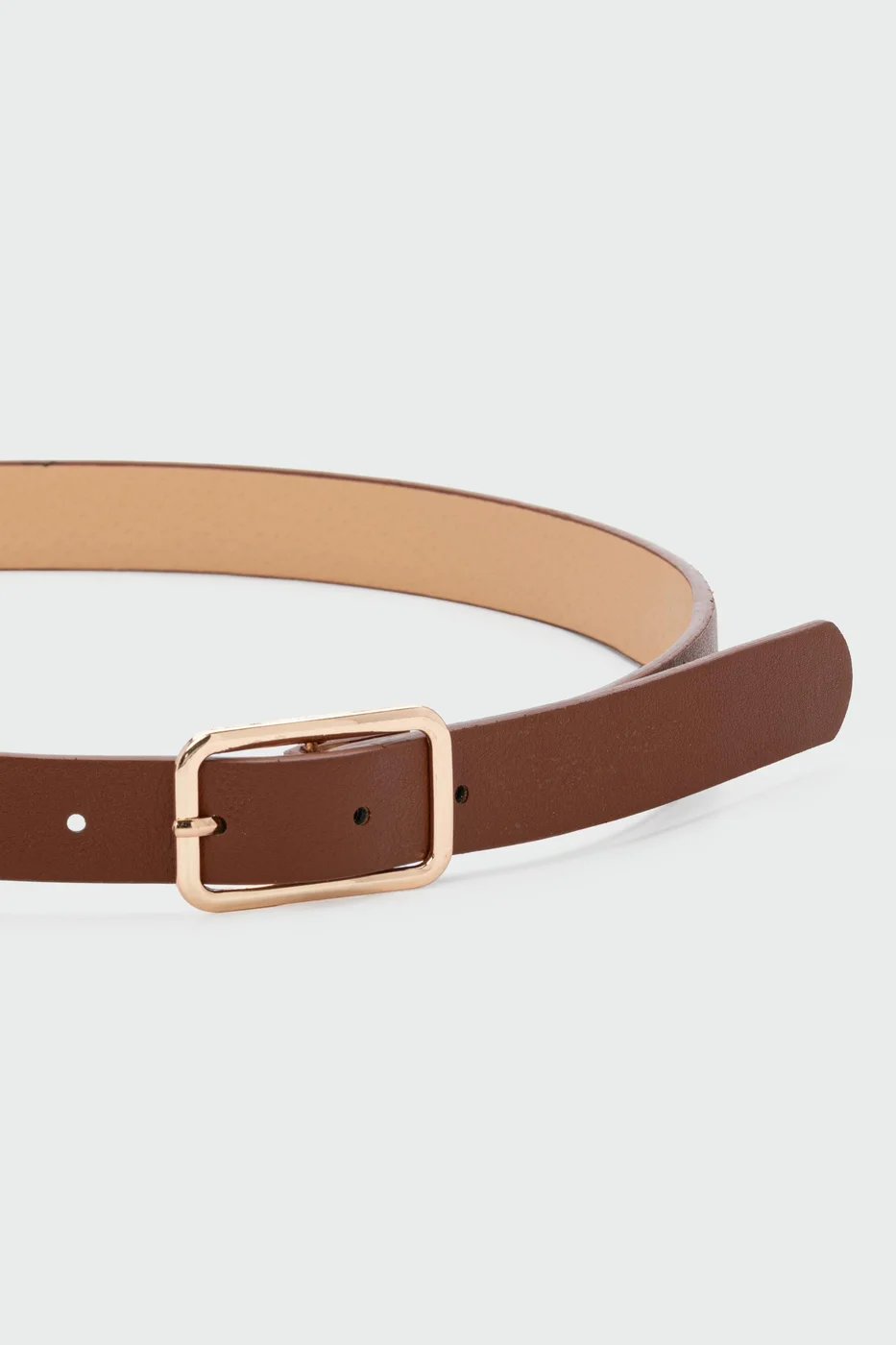 faux leather buckle belt faux leather buckle belt in tan