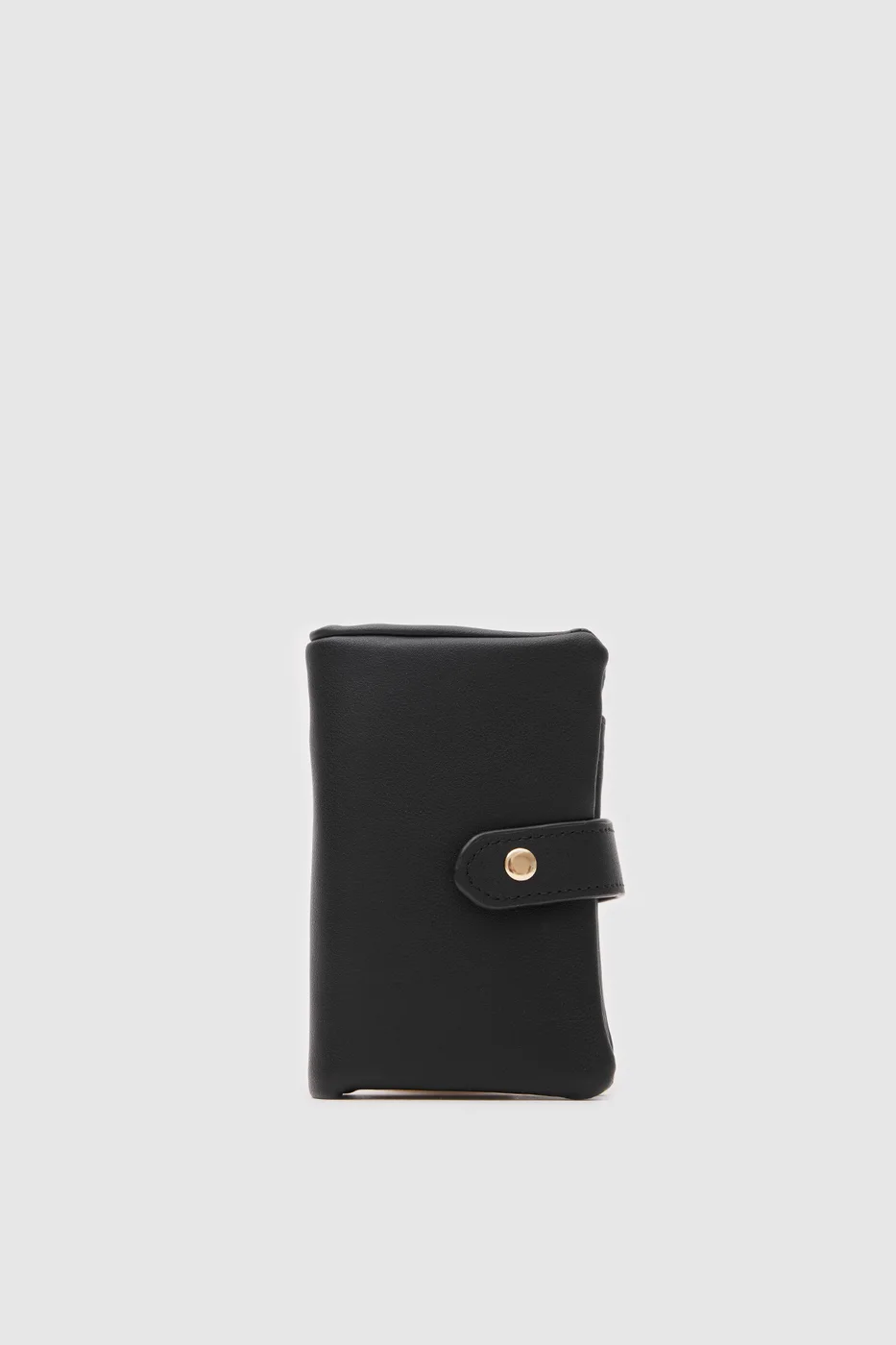 Faux leather wallet for daily use in black