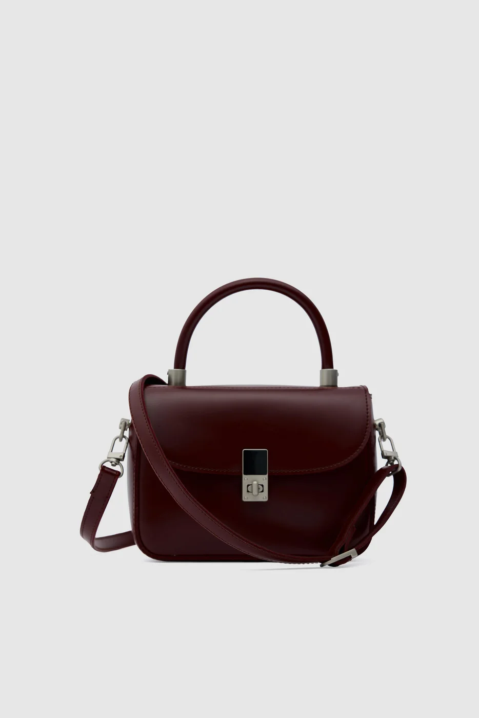 faux leather crossbody bag faux leather crossbody bag in burgundy