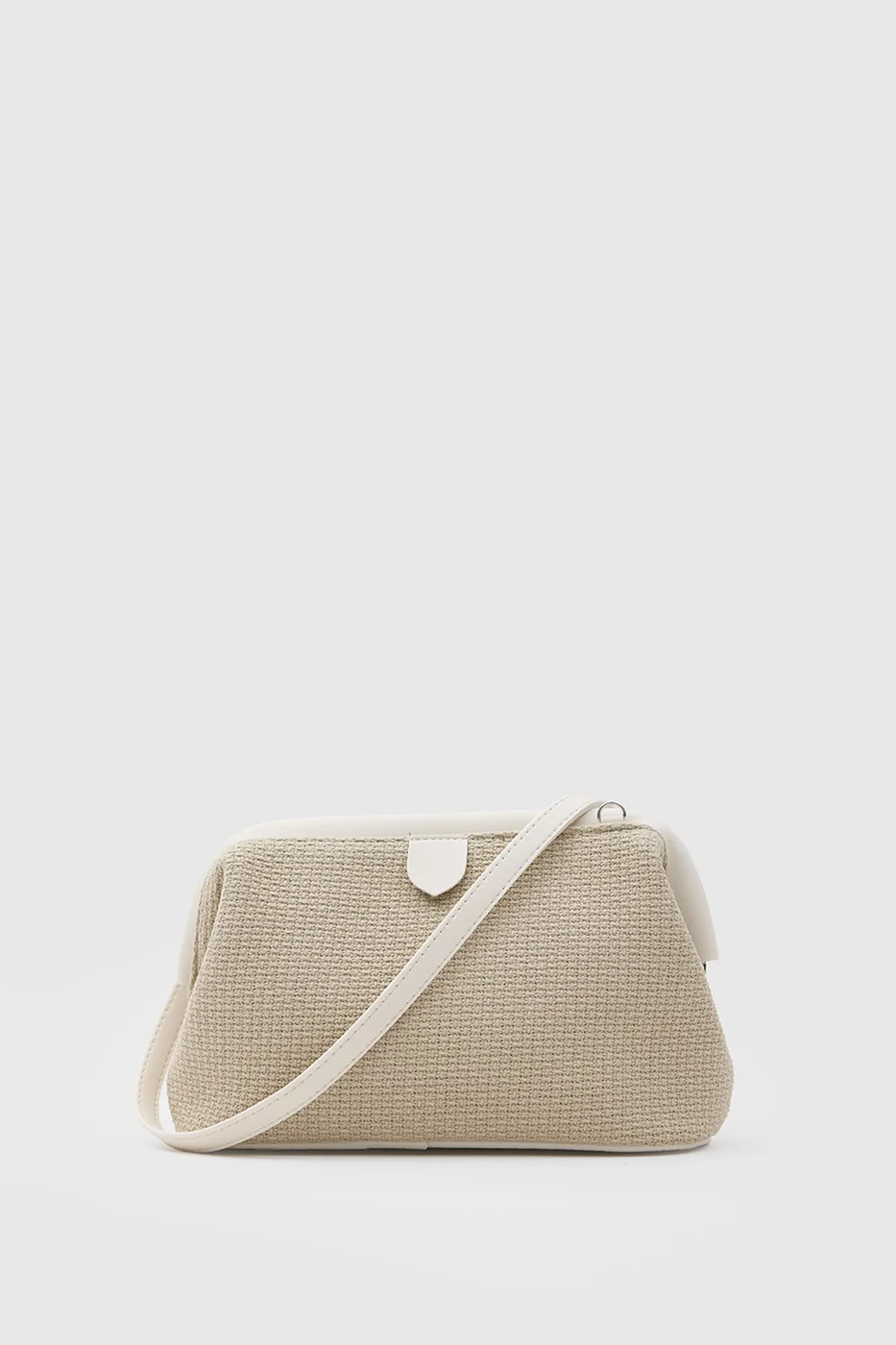 Woven Crossbody Bag for Women in beige
