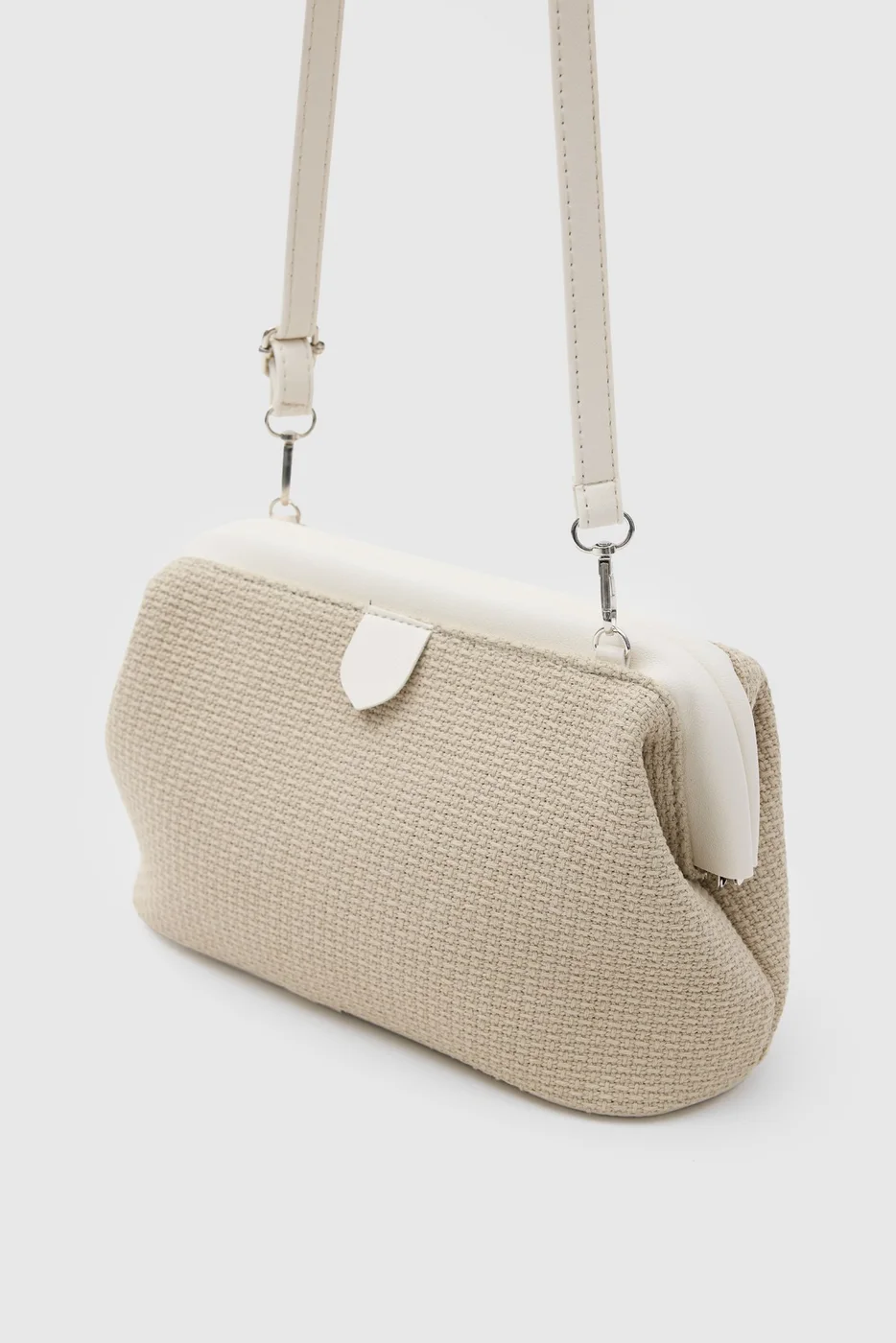 Woven Crossbody Bag for Women in beige
