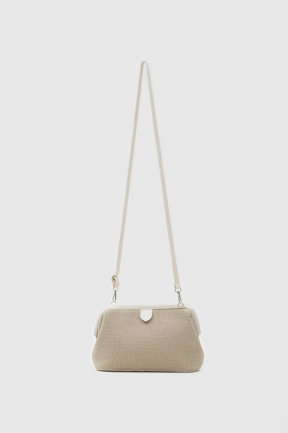 Woven Crossbody Bag for Women in beige
