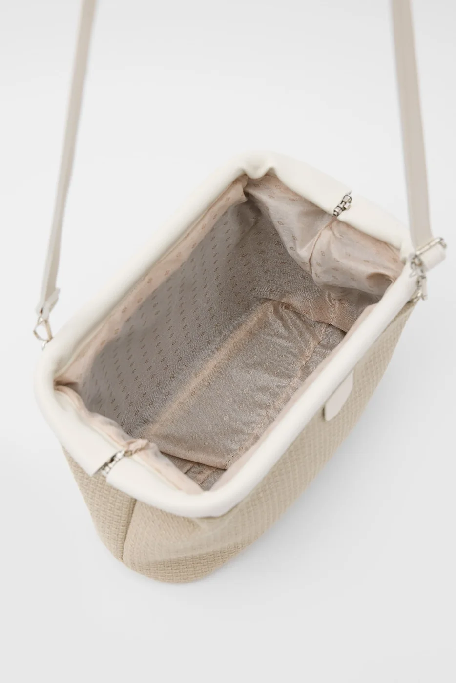 Woven Crossbody Bag for Women in beige
