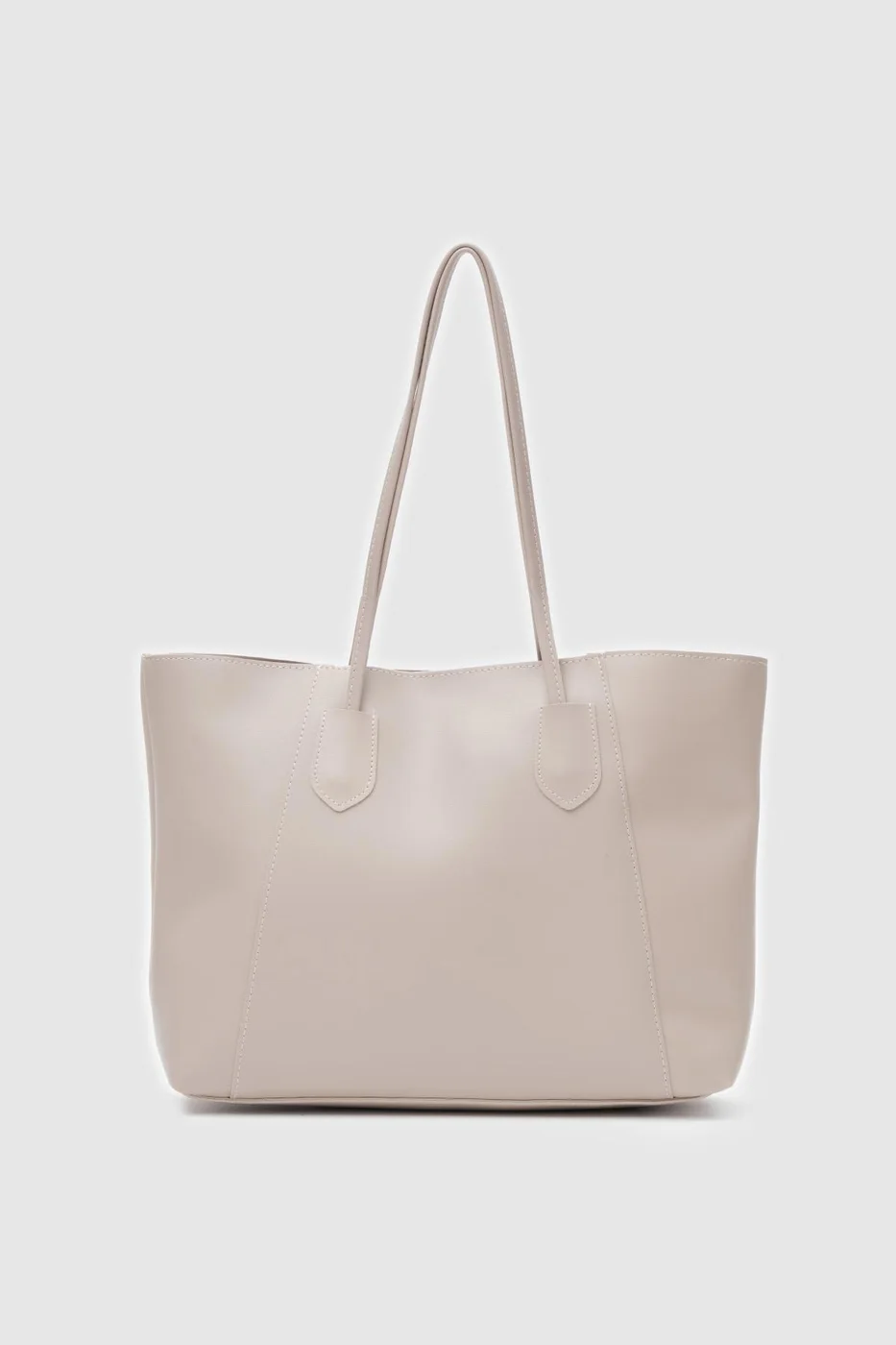Faux leather shoulder bag Faux leather shoulder bag in beige