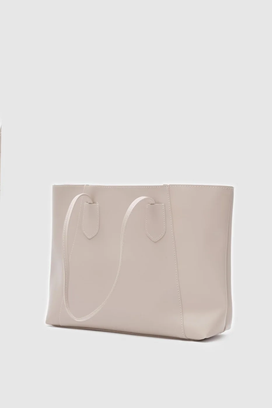Faux leather shoulder bag Faux leather shoulder bag in beige