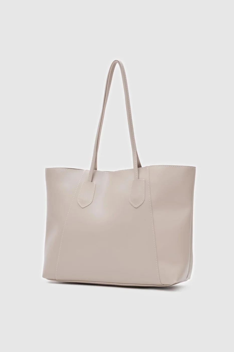 Faux leather shoulder bag Faux leather shoulder bag in beige