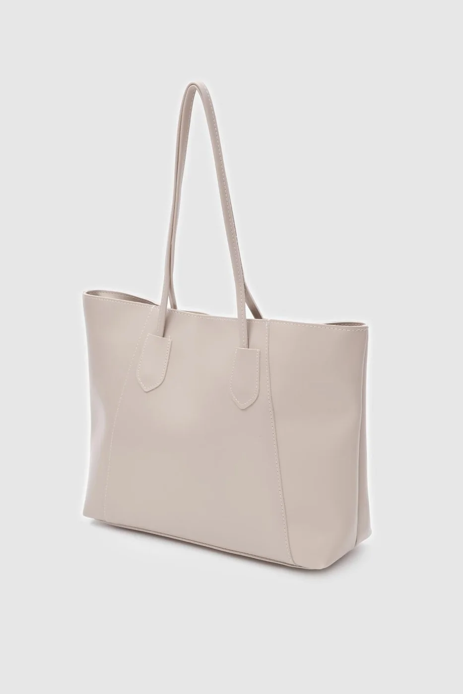 Faux leather shoulder bag Faux leather shoulder bag in beige
