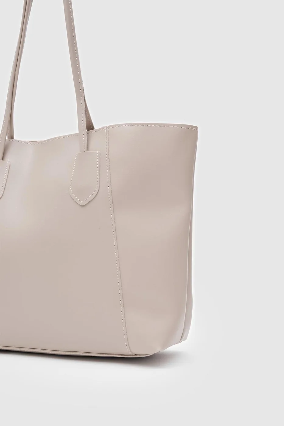 Faux leather shoulder bag Faux leather shoulder bag in beige