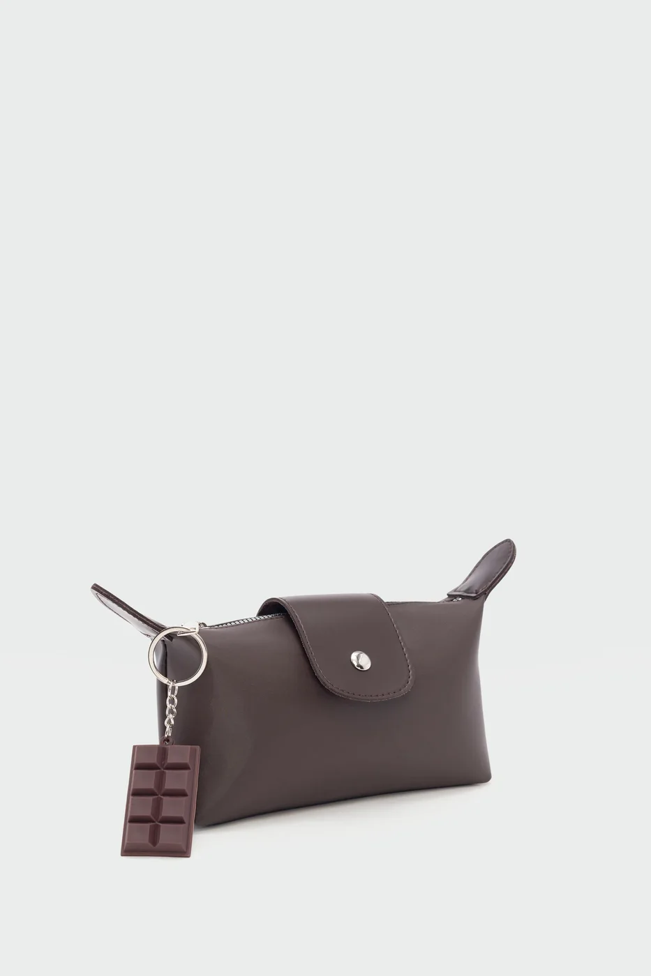 cosmetic bag for beauty essentials in brown