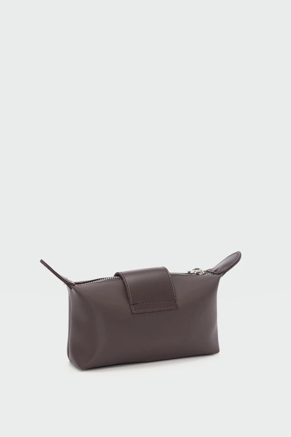cosmetic bag for beauty essentials in brown