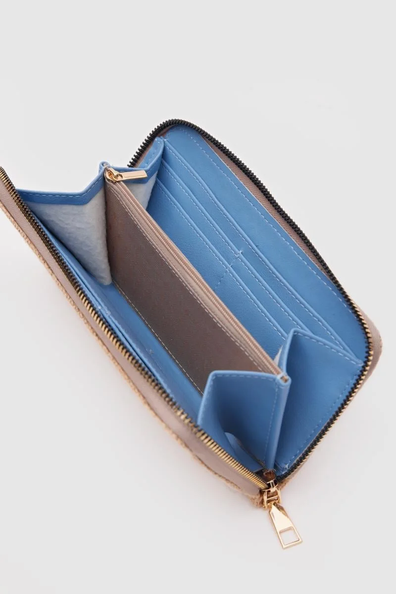 woven wallet in woven