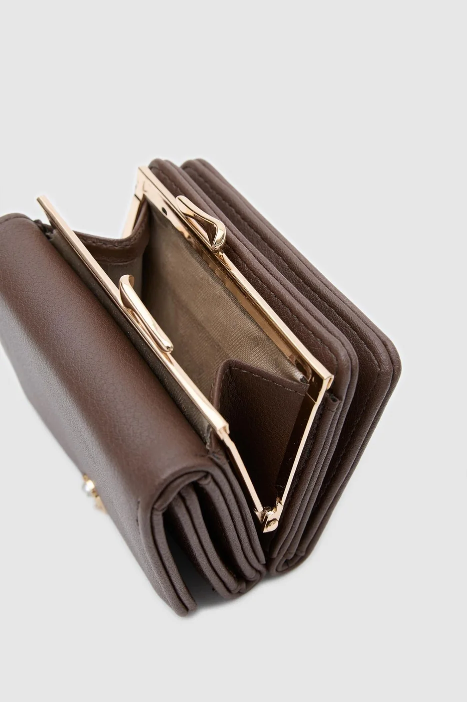 Faux leather wallet for women Faux leather wallet for women in brown