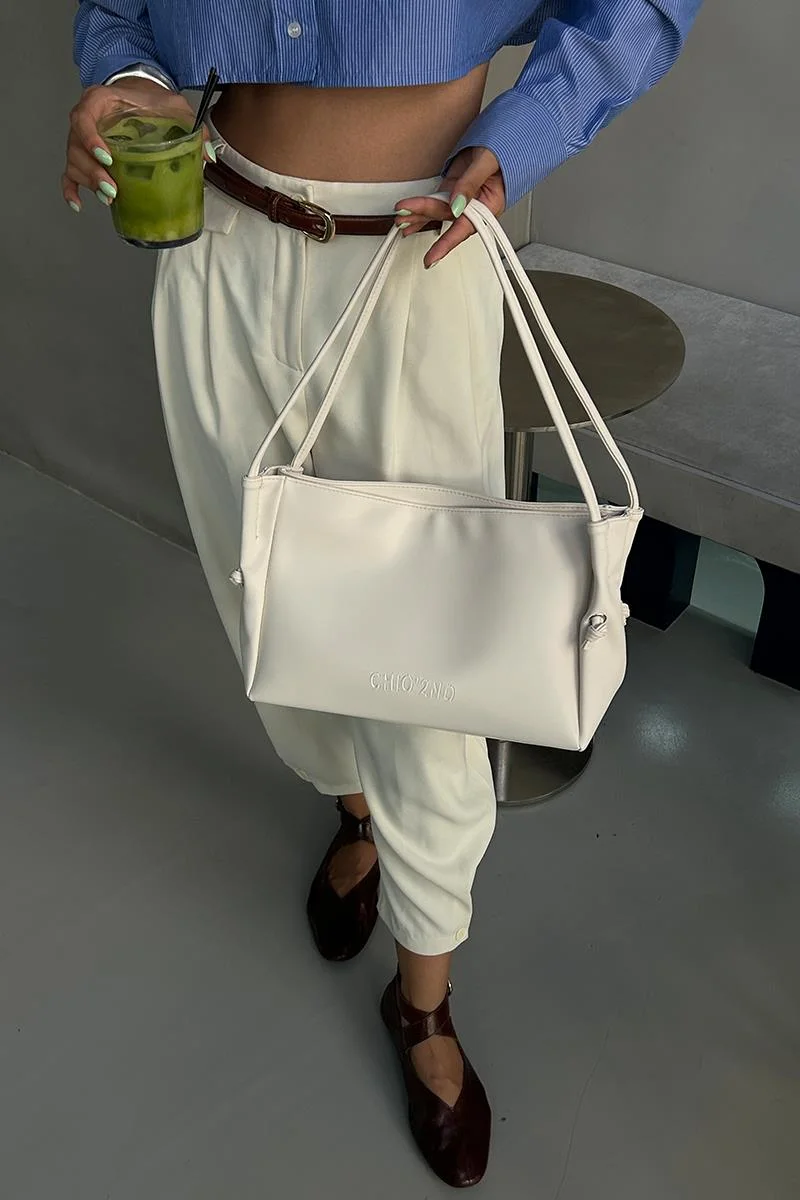 Faux leather shoulder bag for women Faux leather shoulder bag for women in cream