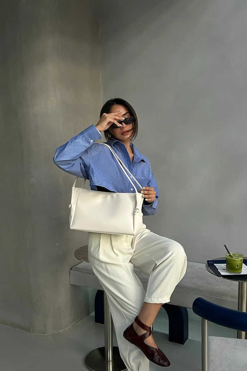 Faux leather shoulder bag for women Faux leather shoulder bag for women in cream