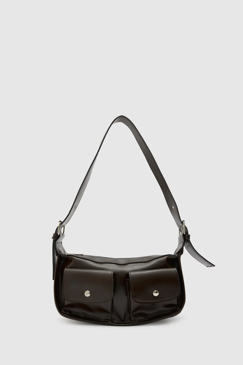 Faux leather shoulder bag Faux leather shoulder bag in brown