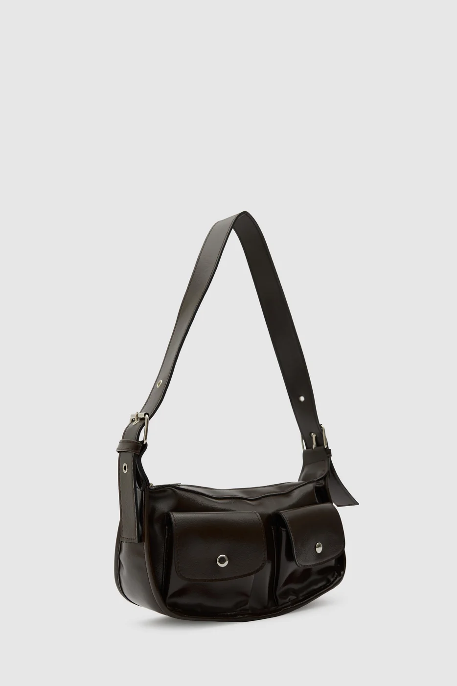 Faux leather shoulder bag Faux leather shoulder bag in brown