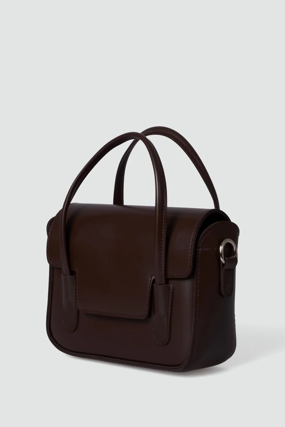 Faux Leather Crossbody Bag in brown