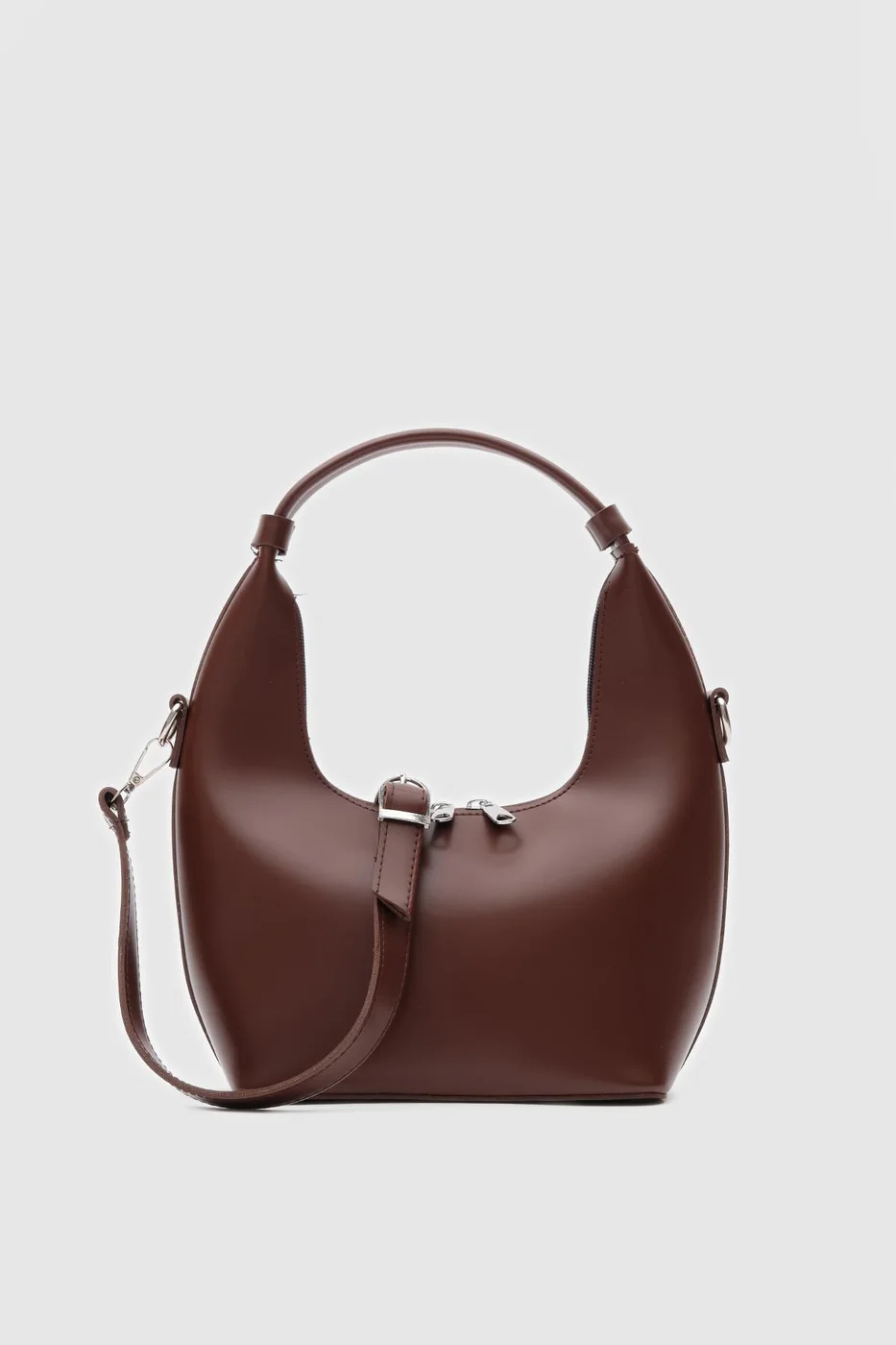 faux leather crossbody bag faux leather crossbody bag in hazelnut