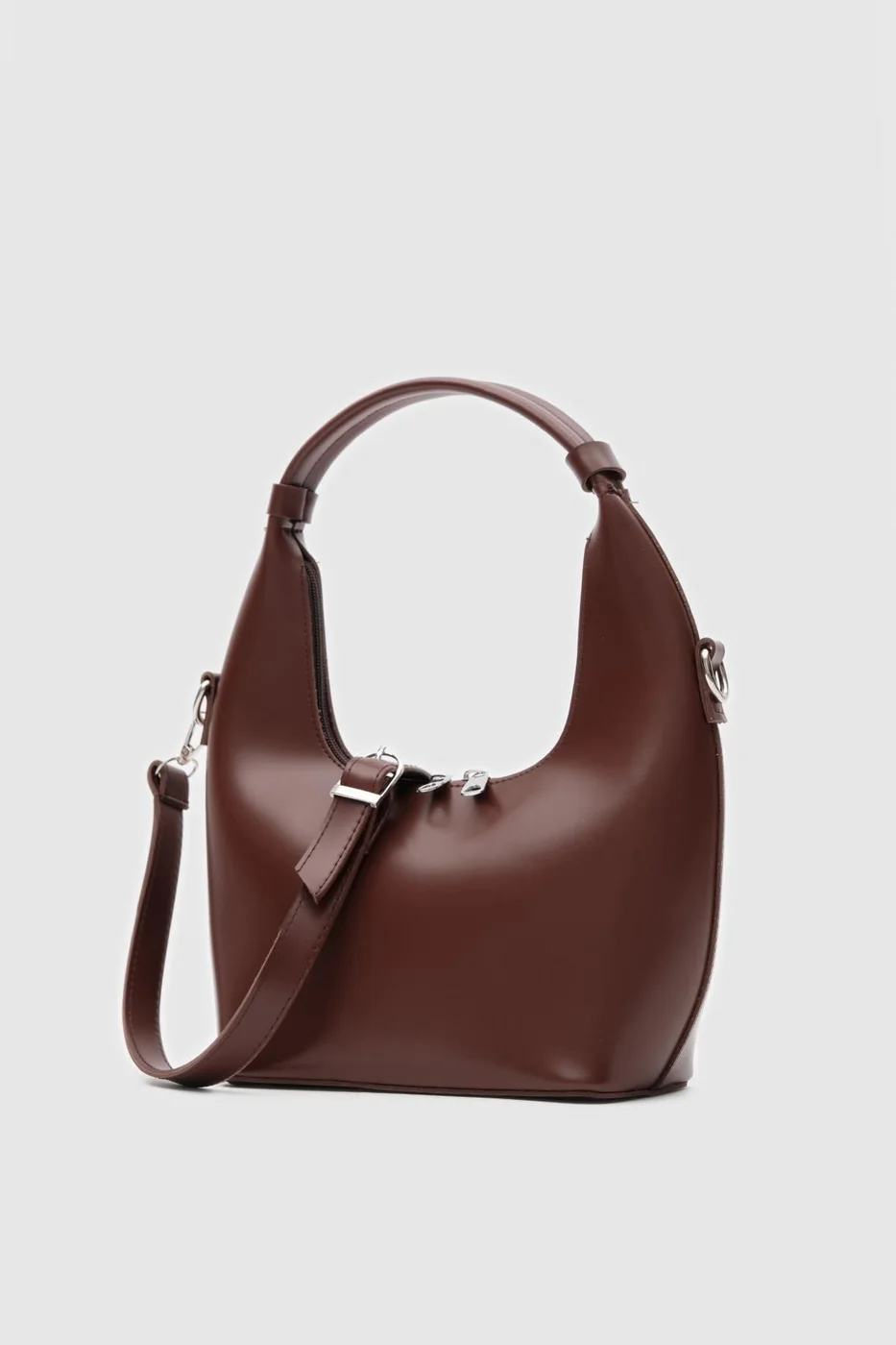 faux leather crossbody bag faux leather crossbody bag in hazelnut