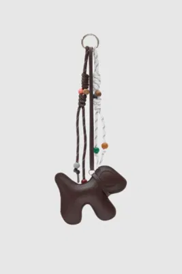Dog Bag Charm in dark brown