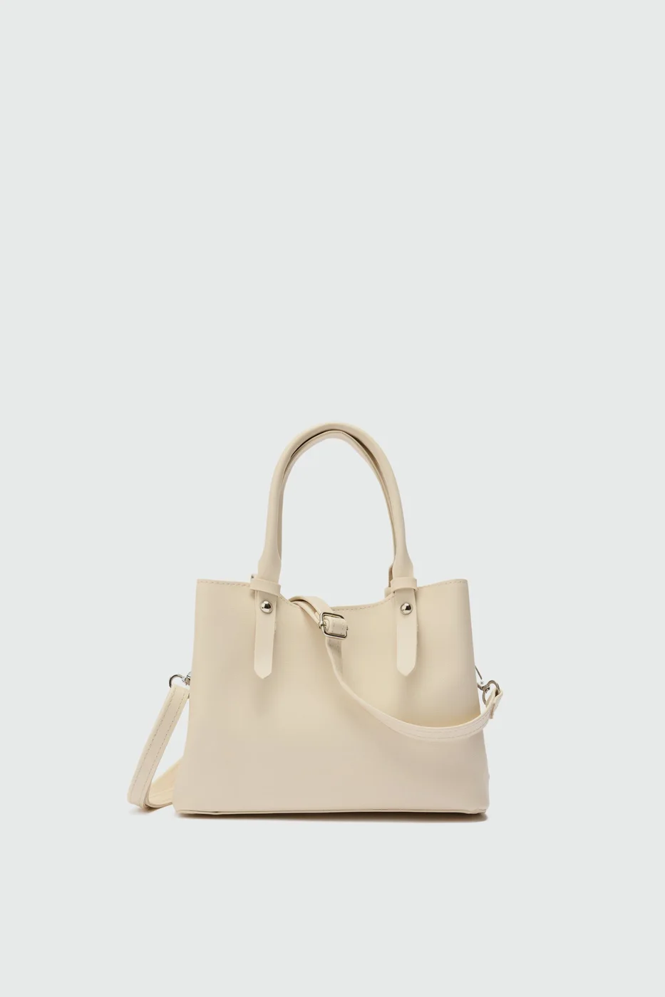 Faux leather shoulder bag Faux leather shoulder bag in beige