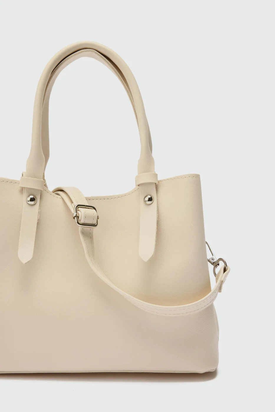 Faux leather shoulder bag Faux leather shoulder bag in beige