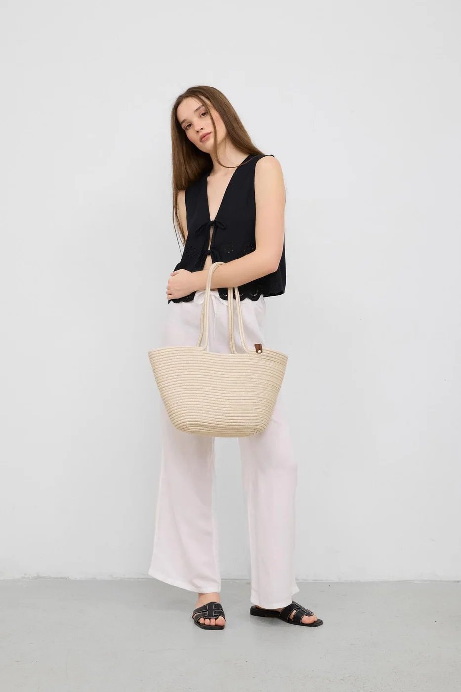 straw shoulder bag straw shoulder bag in cream