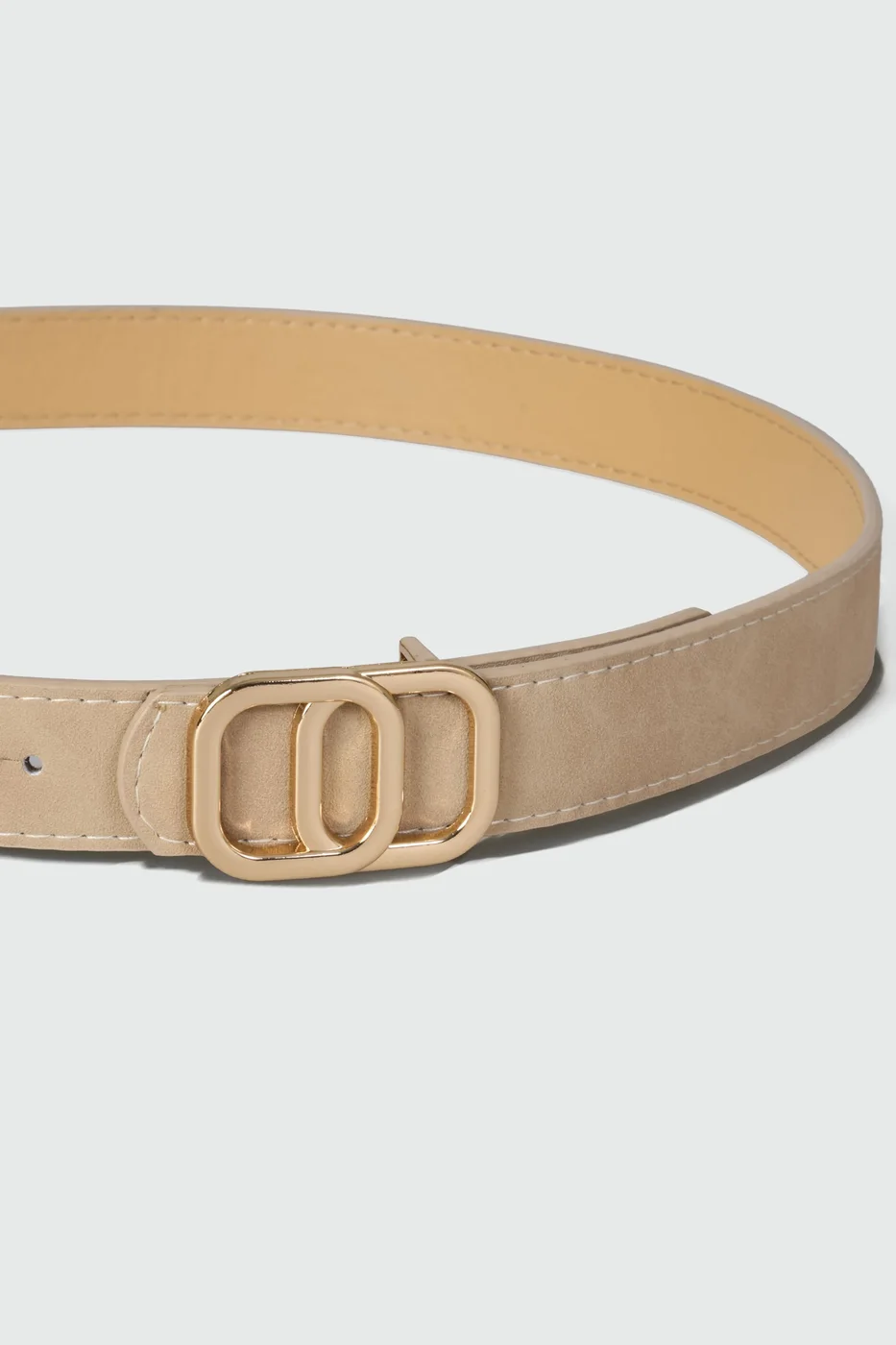 faux leather belt in cream