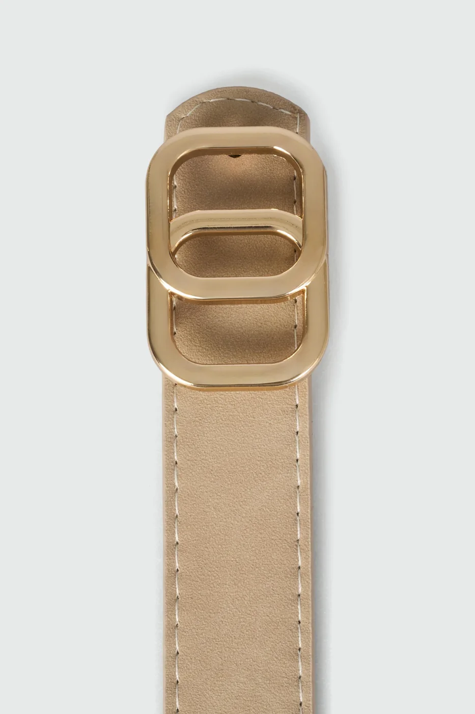 faux leather belt in cream