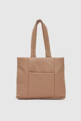 Faux leather shoulder bag