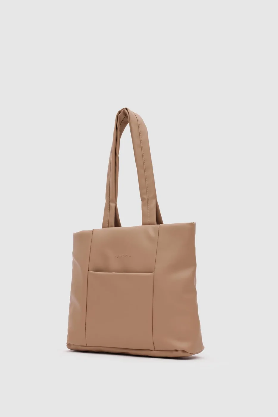 Faux leather shoulder bag