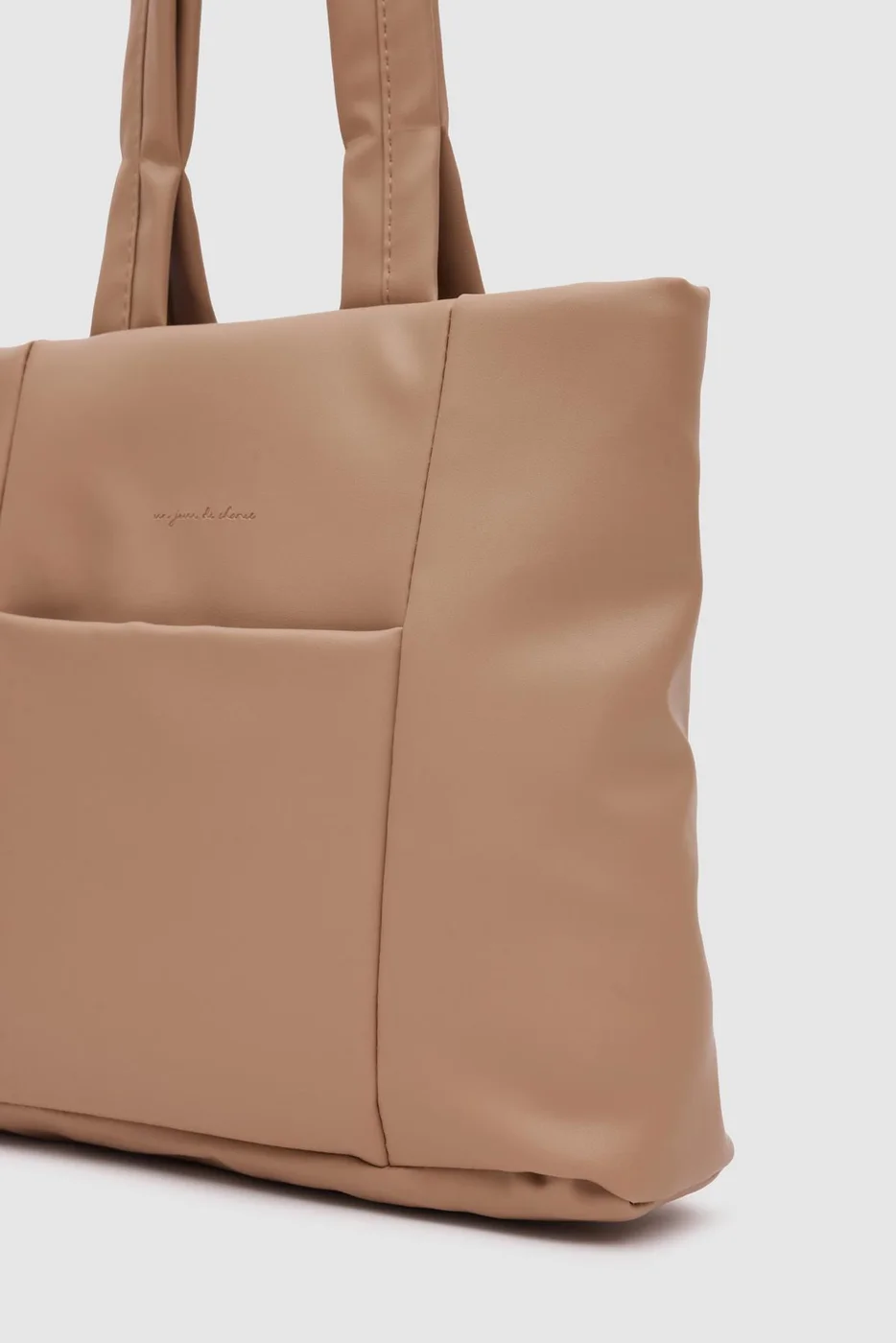 Faux leather shoulder bag