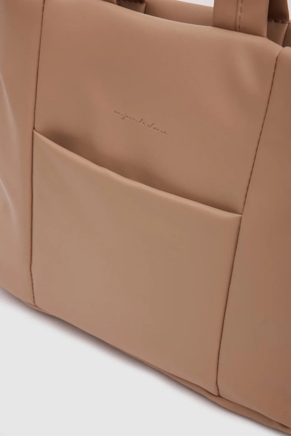 Faux leather shoulder bag